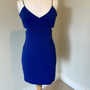Badgley Mischka size 2 royal blue mini dress
